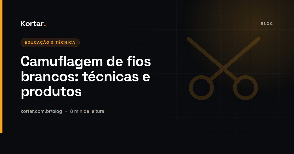 Camuflagem de fios brancos: técnicas e produtos