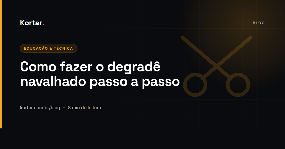 Como fazer o degradê navalhado passo a passo