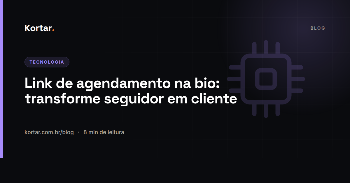 Link de agendamento na bio: transforme seguidor em cliente