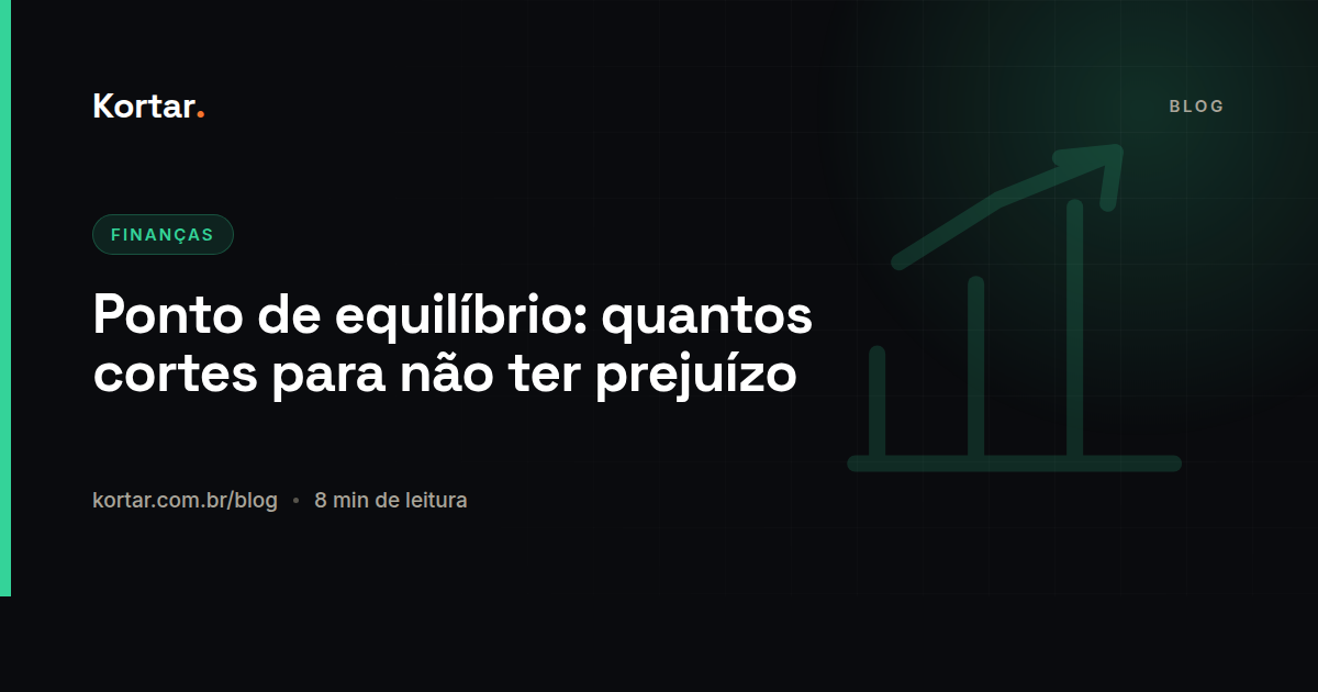Ponto de equilíbrio: quantos cortes para não ter prejuízo