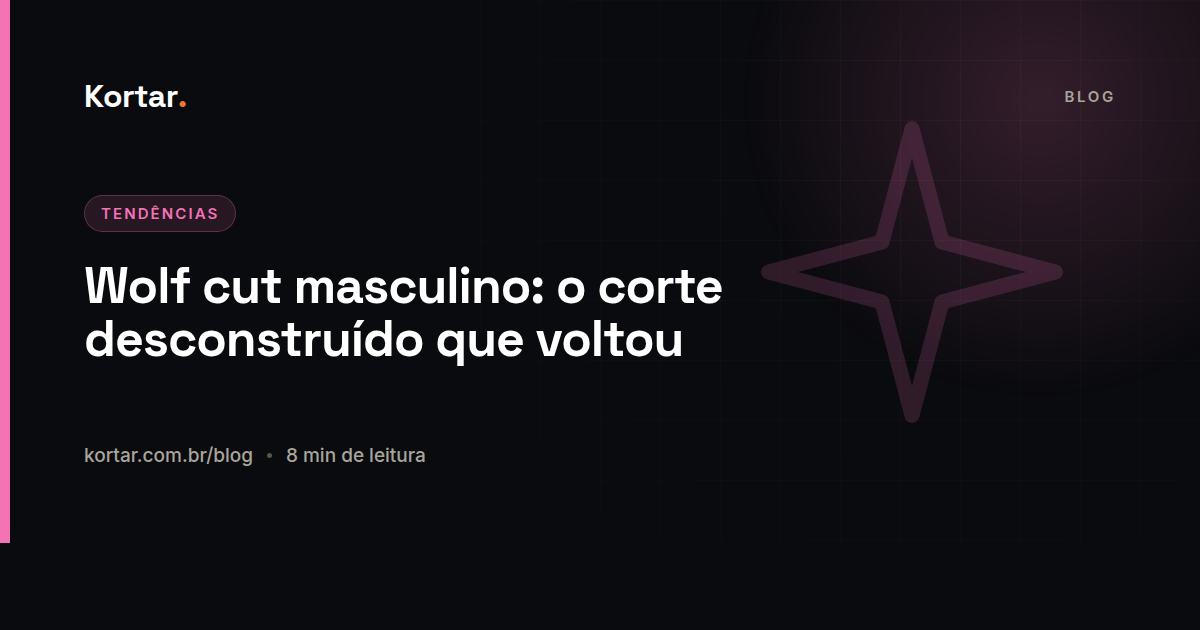 Wolf cut masculino: o corte desconstruído que voltou