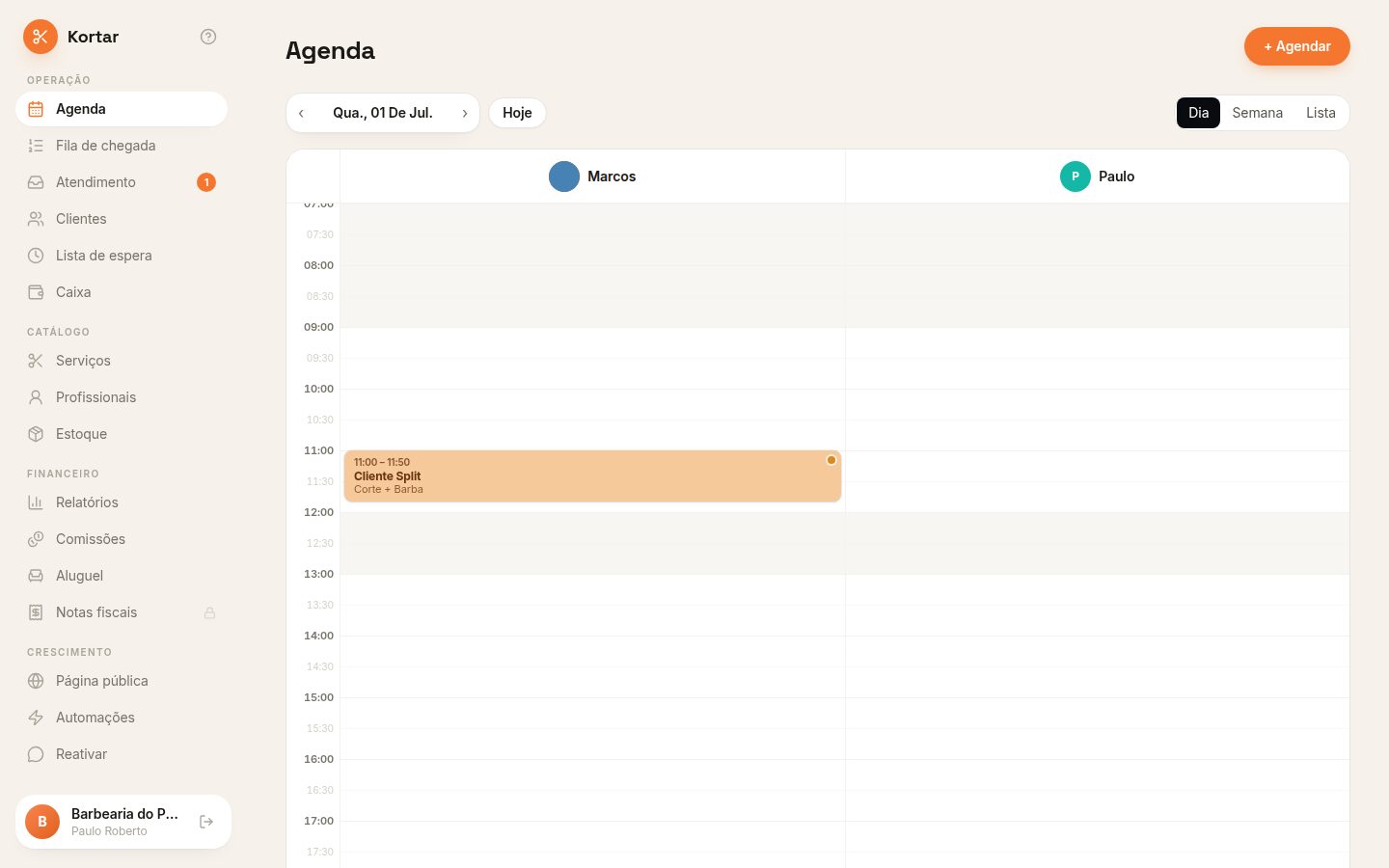 A agenda que organiza o seu dia