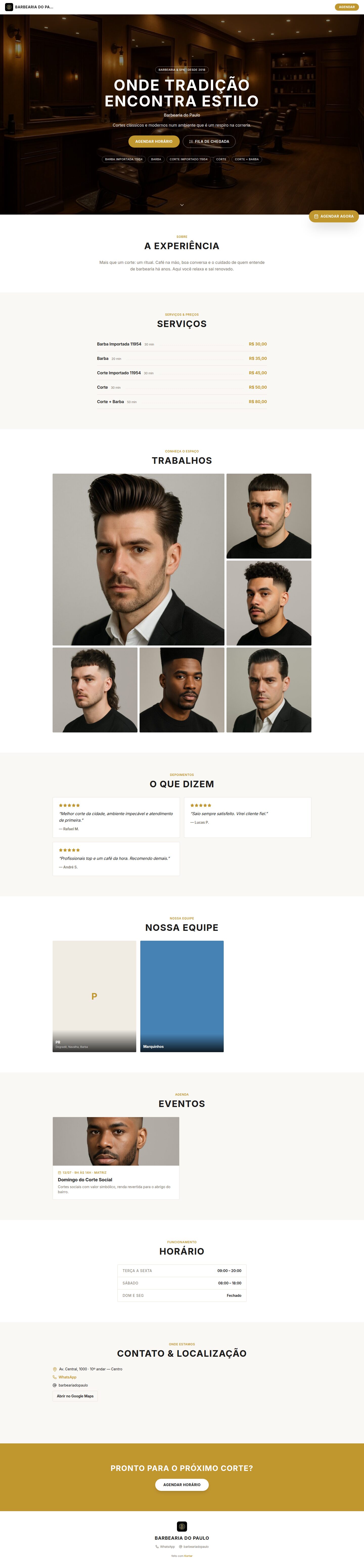 Uma página de agendamento que vende por você
